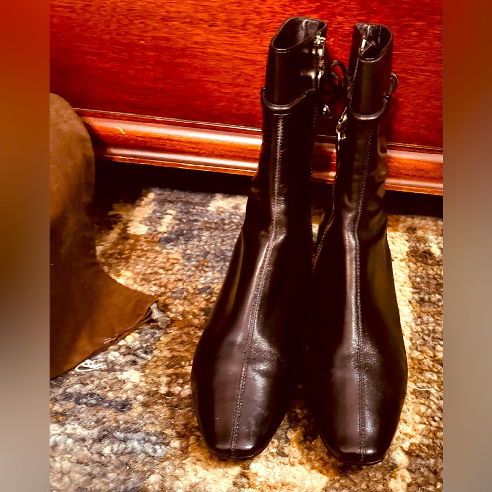 Black Leather Ankle Boots from Elie Tahari